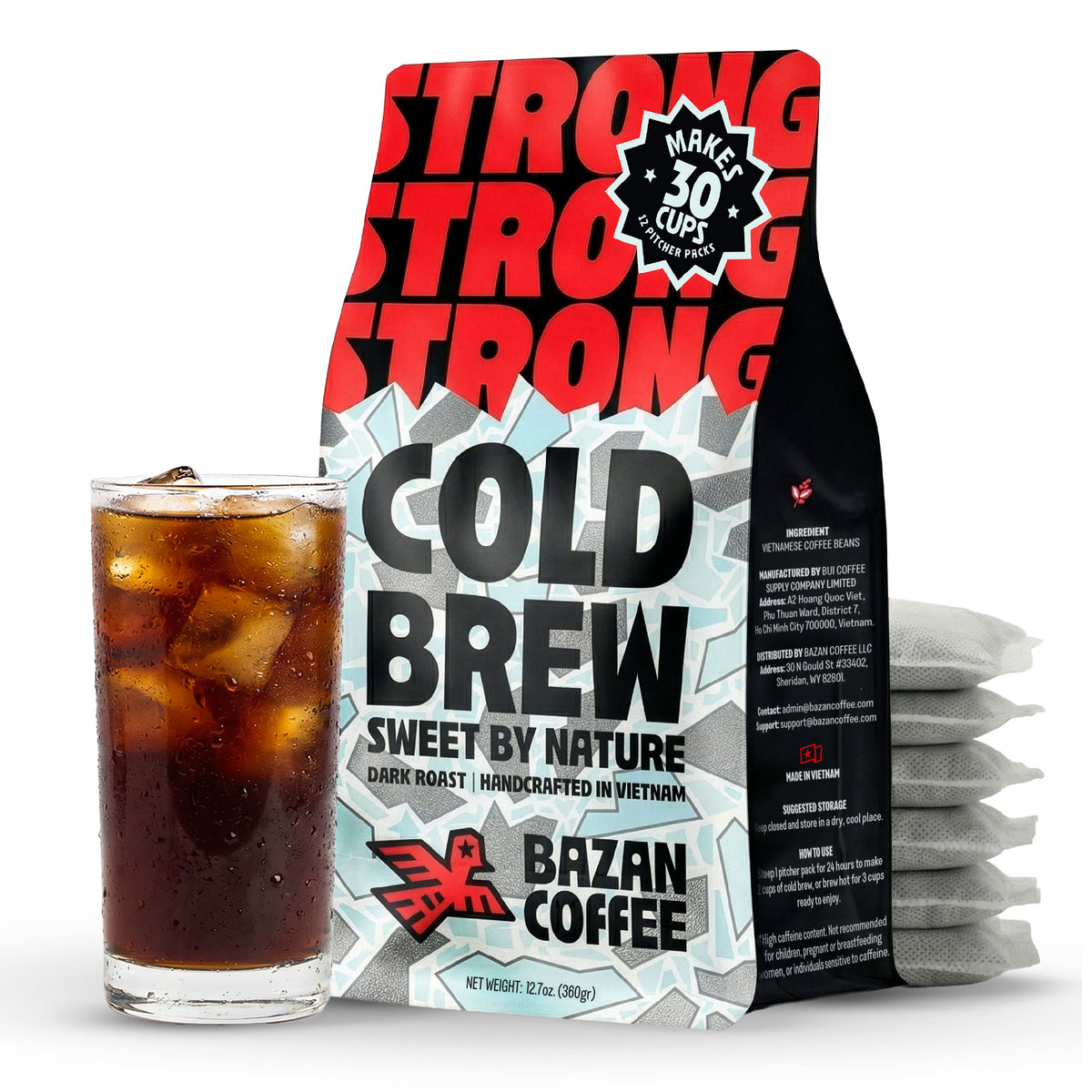 STRONG COLD BREW, Premium Vietnamese Robusta, Pitcher Pack