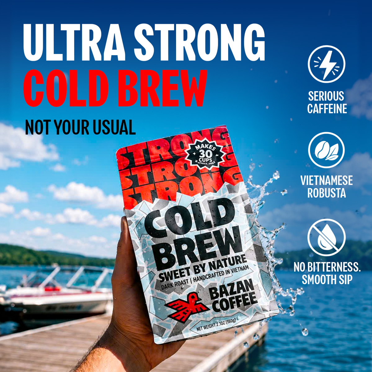 STRONG COLD BREW, Premium Vietnamese Robusta, Pitcher Pack