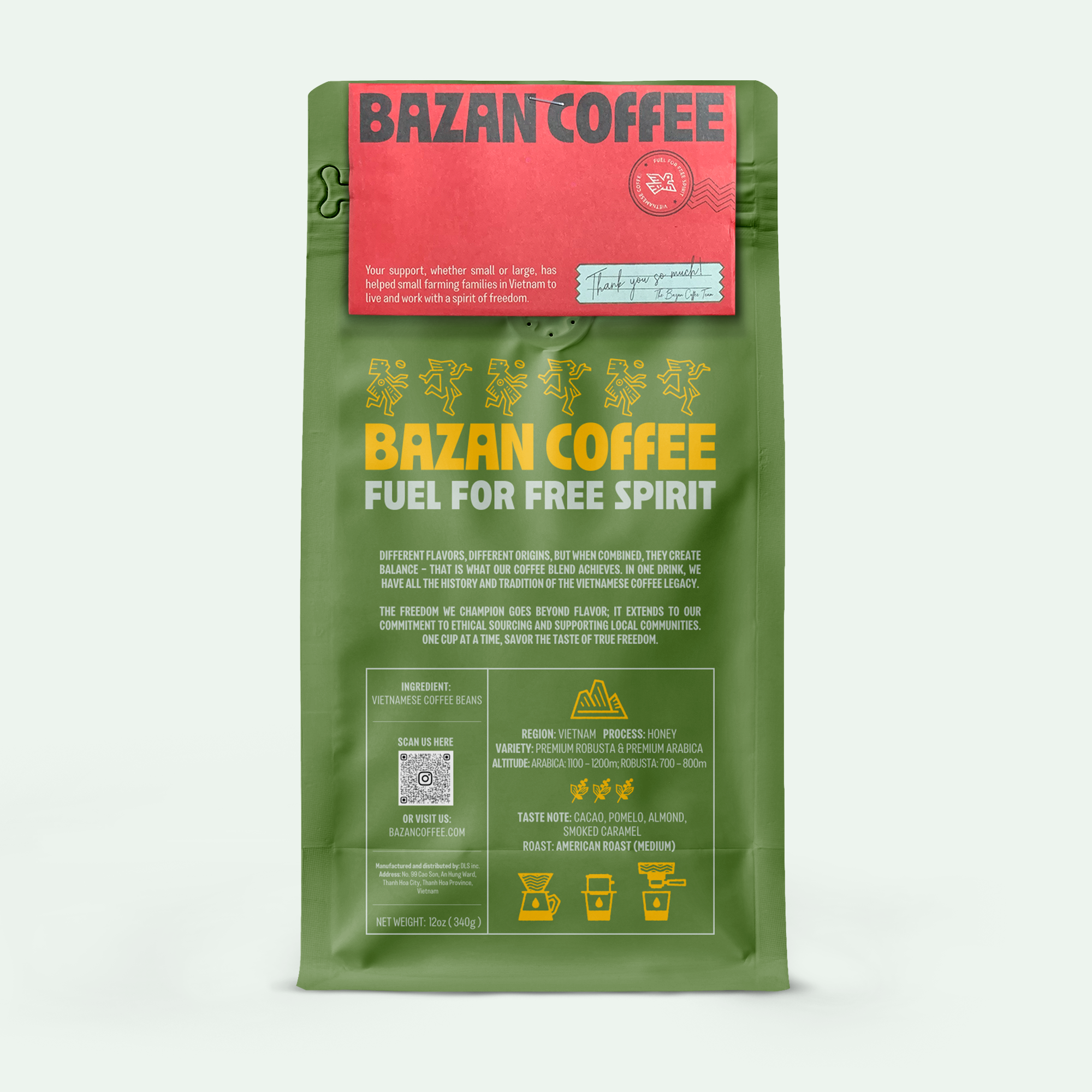 Special Vietnamese Blend, Ground, Strong And Not Bitter, Fruity and Floral Aroma