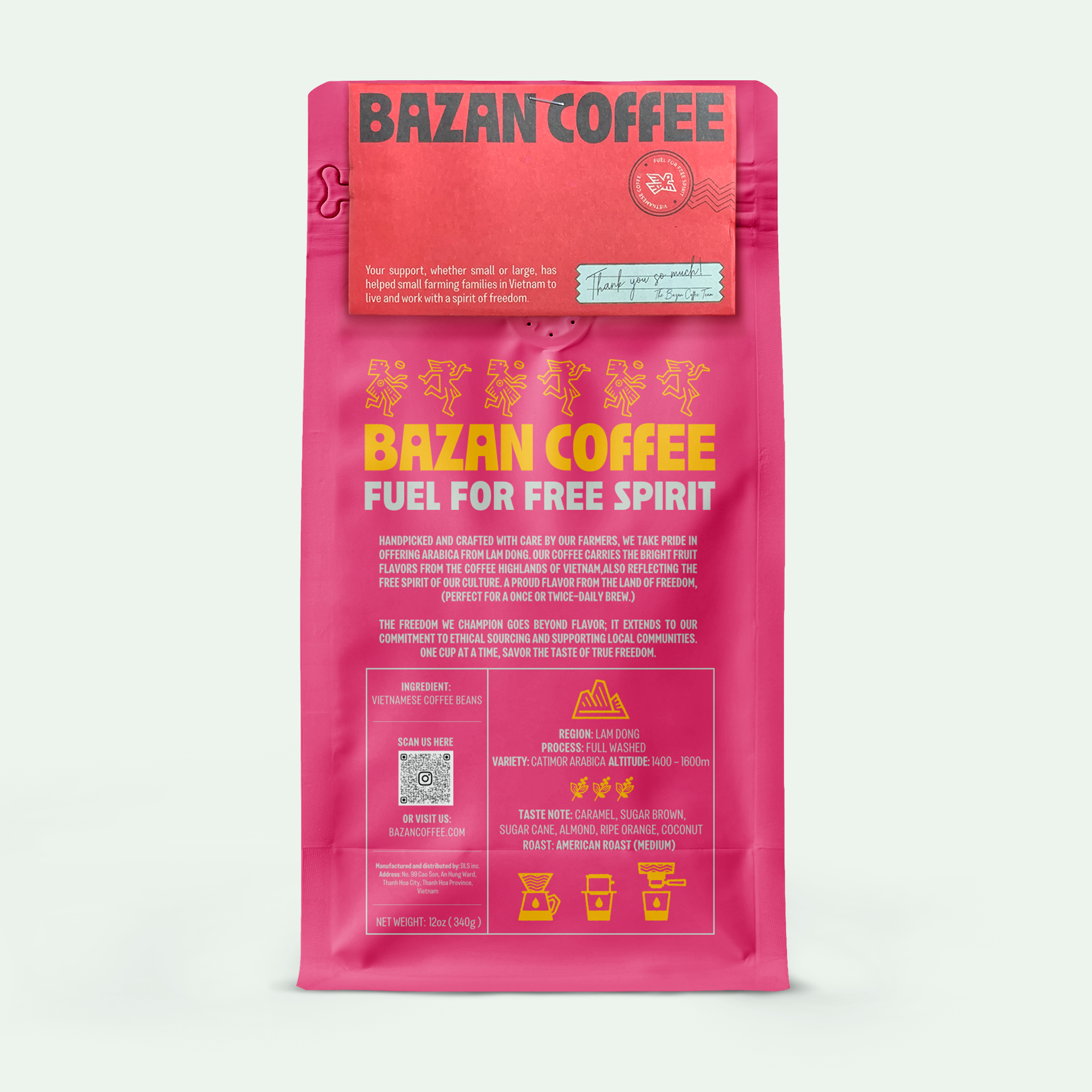 Specialty Arabica Cau Dat, Viet Nam, Whole bean, Notes of Caramel, Spices & Bell pepper