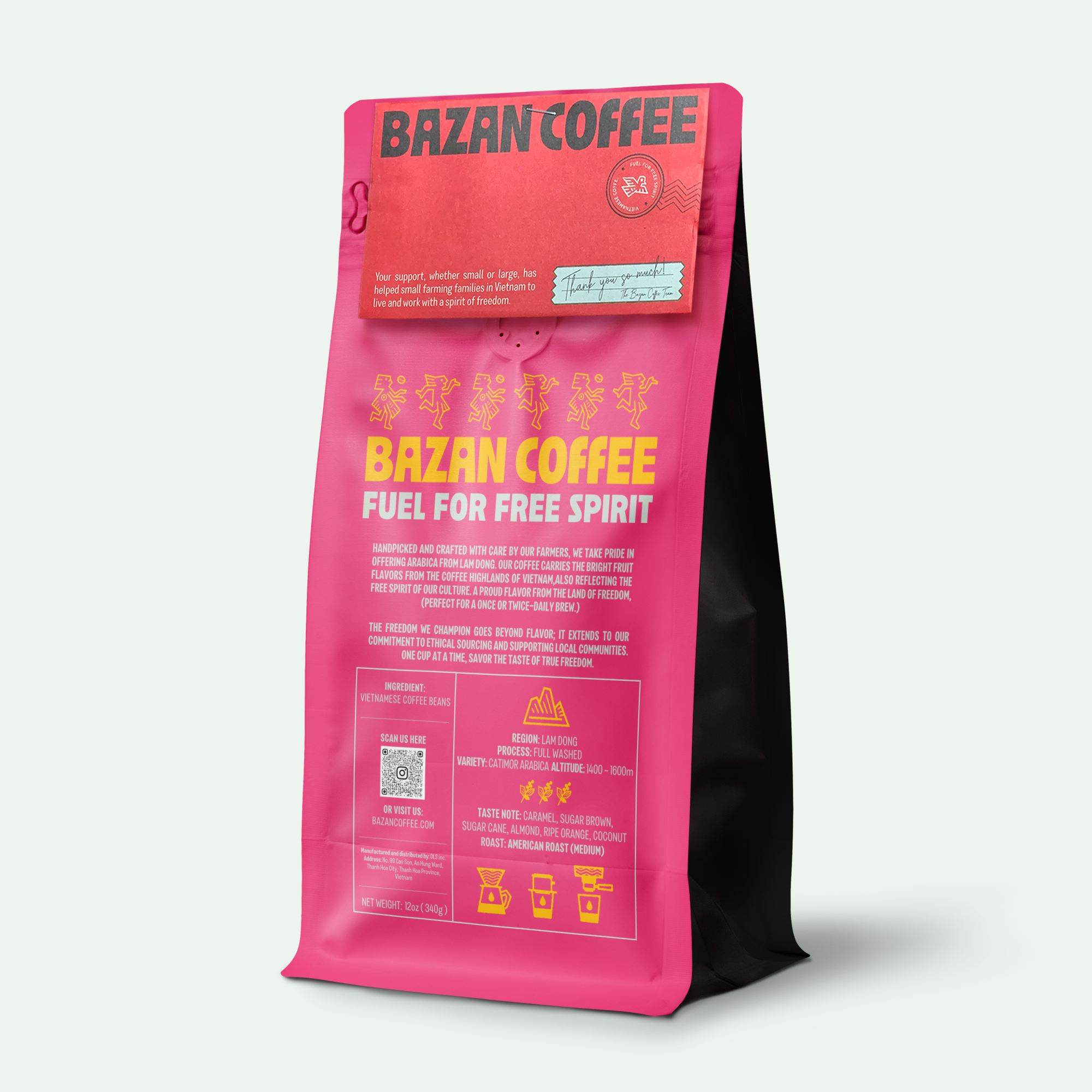 Specialty Arabica Cau Dat, Viet Nam, Whole bean, Notes of Caramel, Spices & Bell pepper