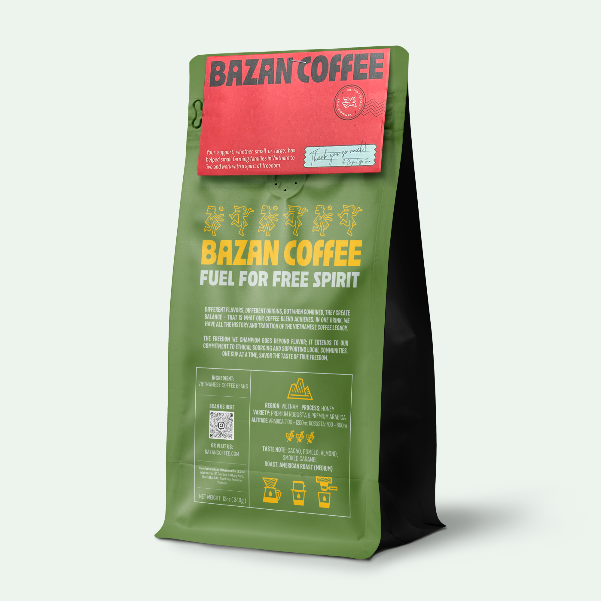 Special Vietnamese Blend, Ground, Strong And Not Bitter, Fruity and Floral Aroma