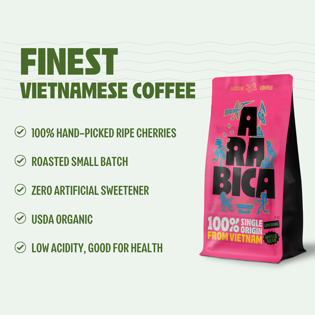 Specialty Arabica Cau Dat, Viet Nam, Whole bean, Notes of Caramel, Spices & Bell pepper