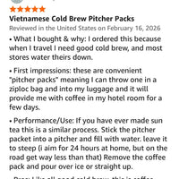 STRONG COLD BREW, Premium Vietnamese Robusta, Pitcher Pack